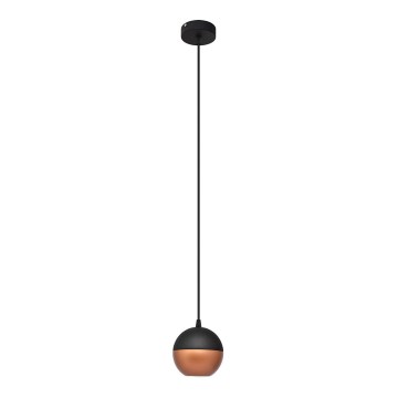 Suspension filaire LED MIDWAY 1xGU10/4,8W/230V noir/cuivre