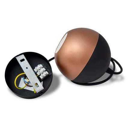 Suspension filaire LED MIDWAY 1xGU10/4,8W/230V noir/cuivre