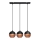 Suspension filaire LED MIDWAY 3xGU10/4,8W/230V noir/cuivre