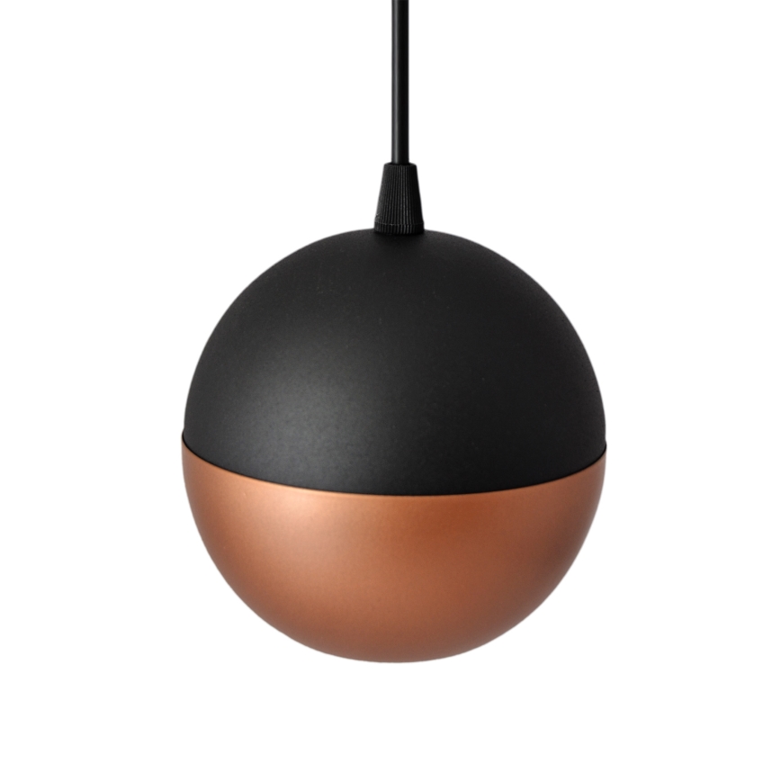 Suspension filaire LED MIDWAY 3xGU10/4,8W/230V noir/cuivre