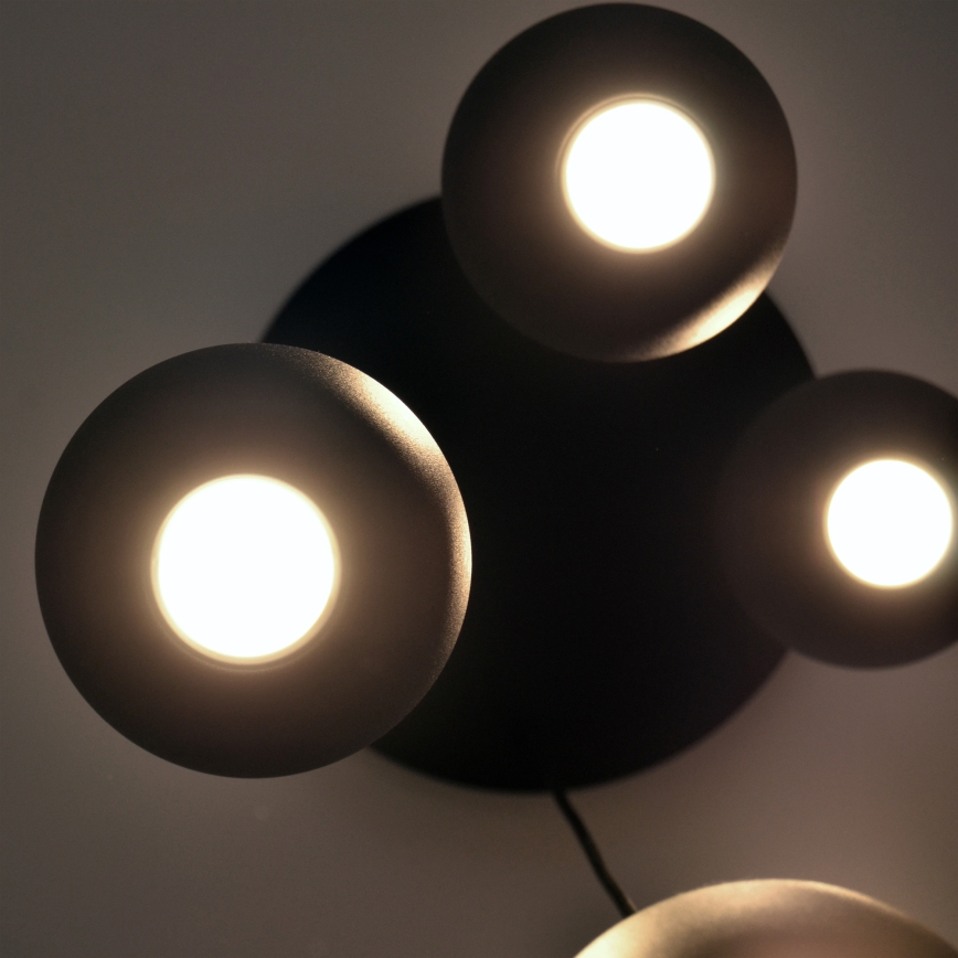 Suspension filaire LED MIDWAY 4xGU10/4,8W/230V noir