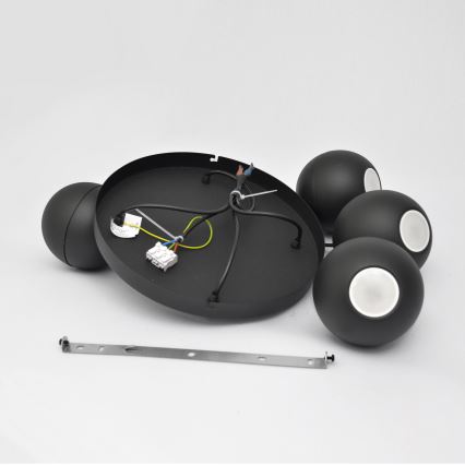 Suspension filaire LED MIDWAY 4xGU10/4,8W/230V noir