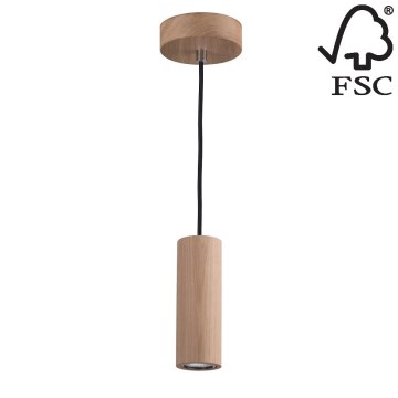 Suspension filaire LED PIPE 1xGU10/5W/230V chêne mat