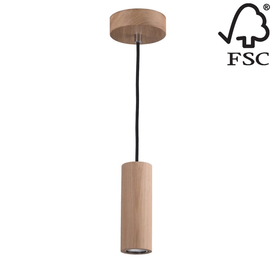 Suspension filaire LED PIPE 1xGU10/5W/230V chêne mat