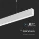 Suspension filaire LED SAMSUNG CHIP 1xLED/40W/230V 4000K argent