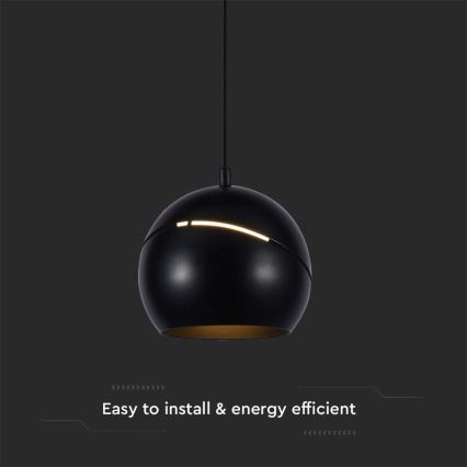 Suspension filaire LED tactile LED/8,5W/230V 3000K noir