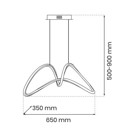 Suspension filaire LED TESORO LED/48W/230V noir