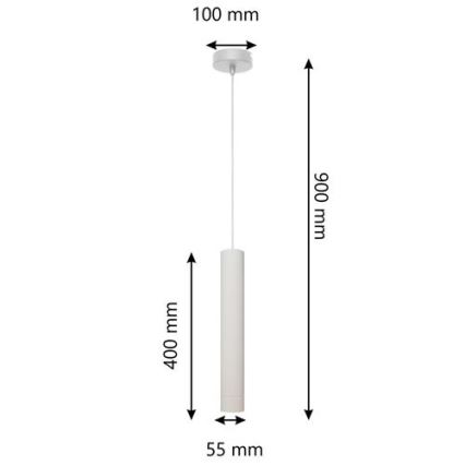 Suspension filaire LED TUBA 1xGU10/4,8W/230V blanc