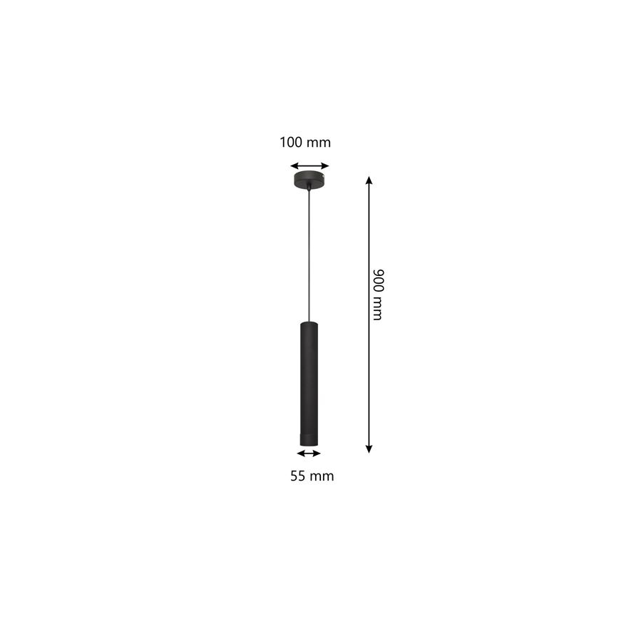 Suspension filaire LED TUBA 1xGU10/4,8W/230V noir