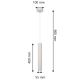 Suspension filaire LED TUBA 1xGU10/6,5W/230V gris/chrome mat