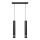 Suspension filaire LED TUBA 2xGU10/4,8W/230V noir/chrome brillant