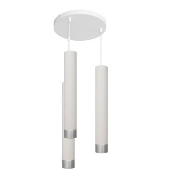 Suspension filaire LED TUBA 3xGU10/4,8W/230V blanc/chrome brillant