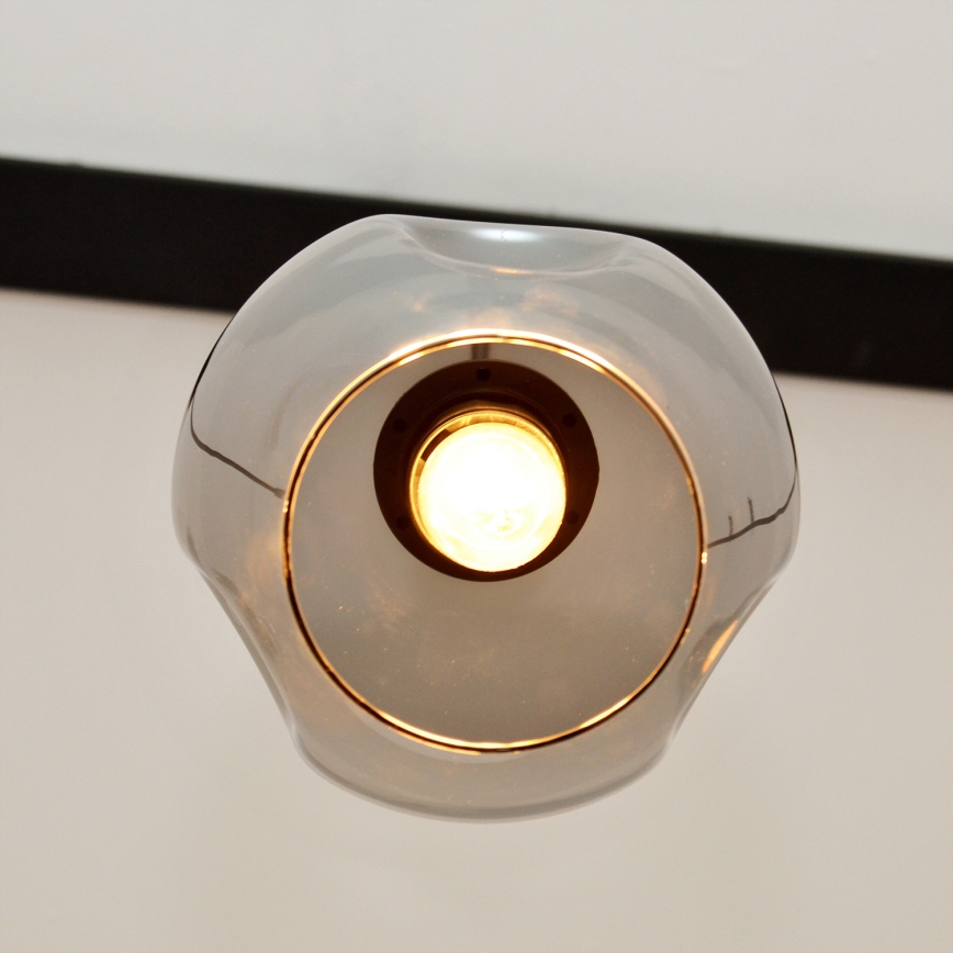 Suspension filaire LILI 3xE27/15W/230V noir/gris