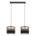 Suspension filaire LIMA 2xE27/60W/230V dorée/noire