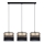 Suspension filaire LIMA 3xE27/60W/230V dorée/noire