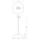Suspension filaire LINCOLN 1xE27/60W/230V d. 35 cm noir