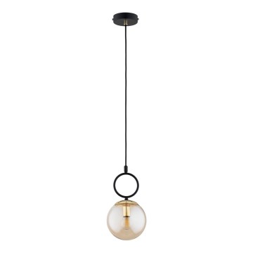Suspension filaire LISTER 1xE14/10W/230V noir/fumé beige