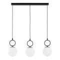 Suspension filaire LISTER 3xE14/10W/230V noir/blanc