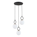 Suspension filaire LISTER 3xE14/10W/230V noir/blanc