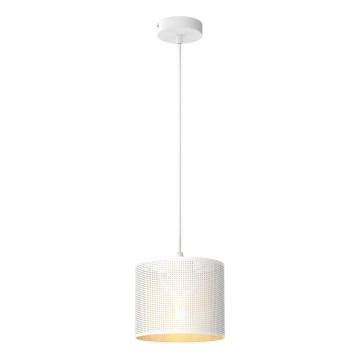 Suspension filaire LOFT SHADE 1xE27/60W/230V d. 18 cm blanc/doré