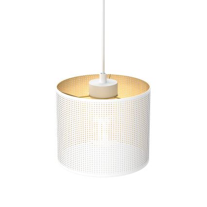 Suspension filaire LOFT SHADE 1xE27/60W/230V d. 18 cm blanc/doré