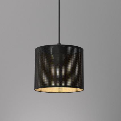 Suspension filaire LOFT SHADE 1xE27/60W/230V d. 18 cm noir/doré