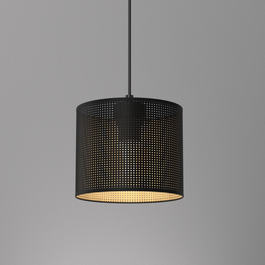 Suspension filaire LOFT SHADE 1xE27/60W/230V d. 18 cm noir/doré