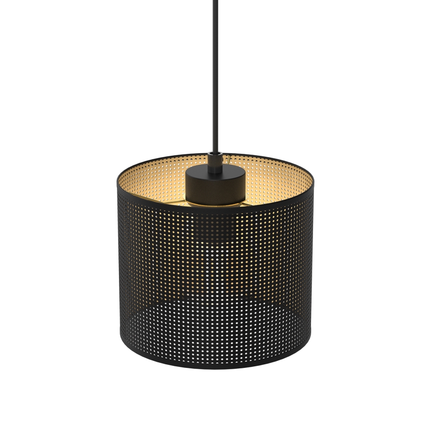Suspension filaire LOFT SHADE 1xE27/60W/230V d. 18 cm noir/doré