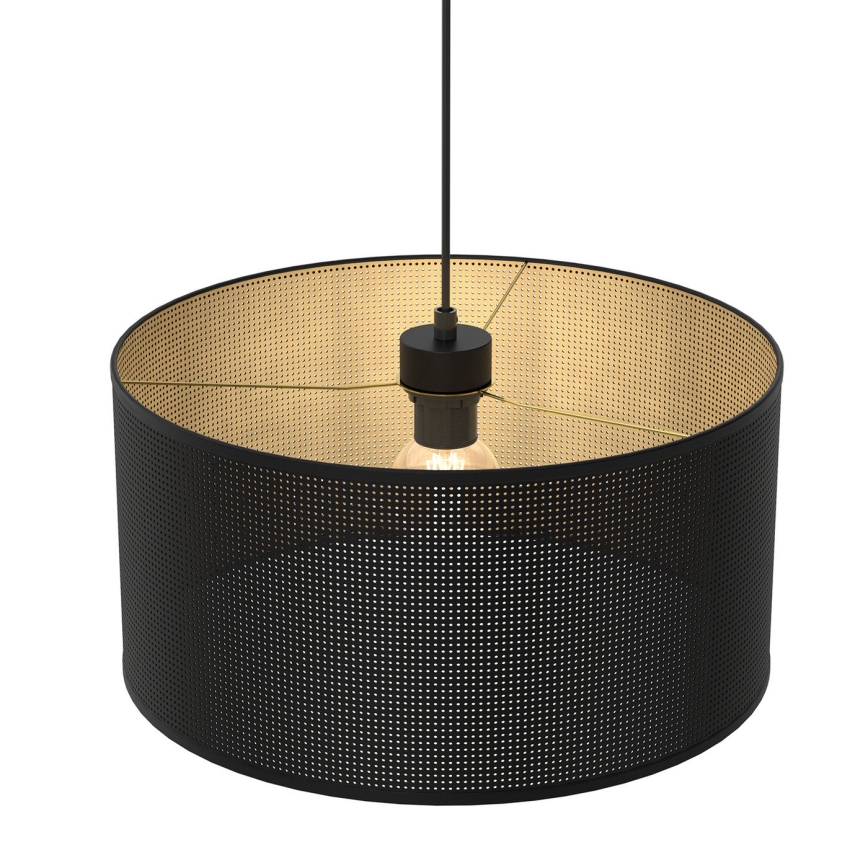 Suspension filaire LOFT SHADE 1xE27/60W/230V d. 40 cm noir/doré