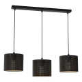 Suspension filaire LOFT SHADE 3xE27/60W/230V noir/doré