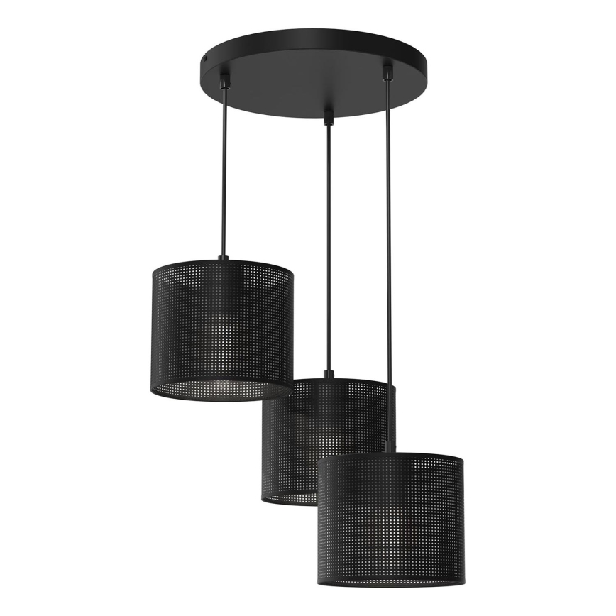 Suspension filaire LOFT SHADE 3xE27/60W/230V noir