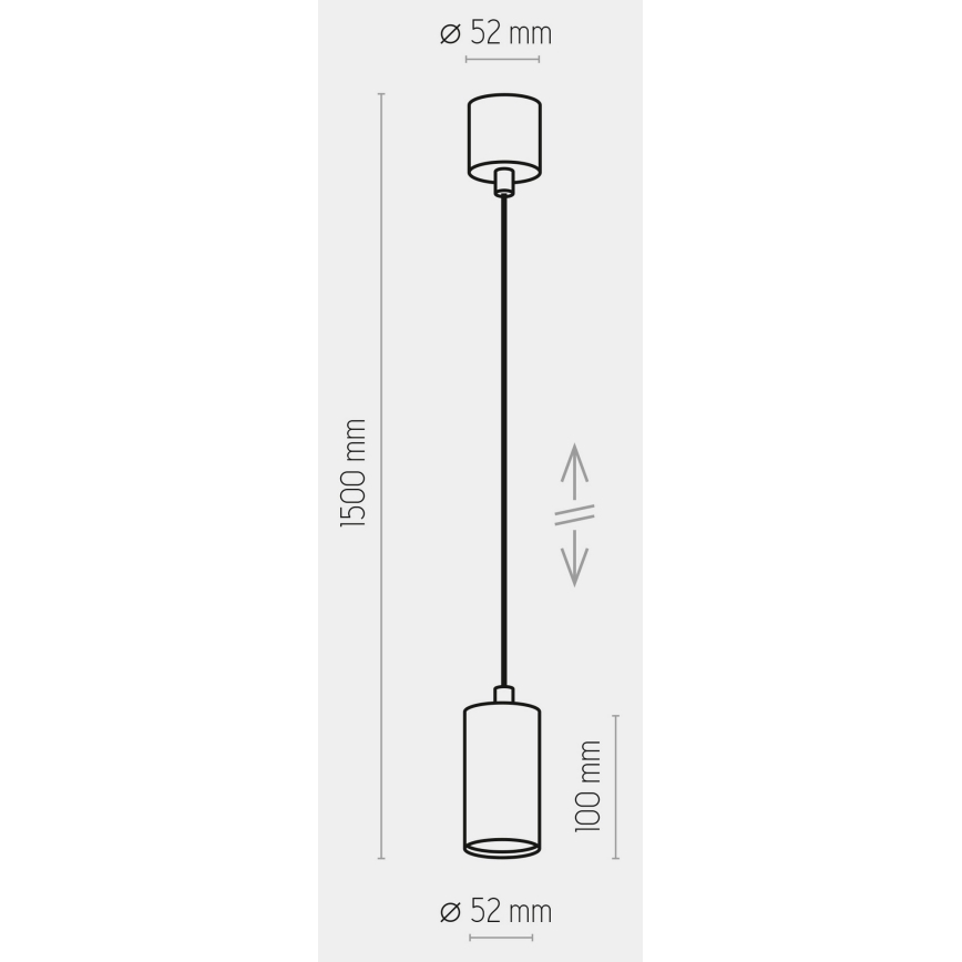 Suspension filaire LOGAN BLACK 1xGU10/10W/230V