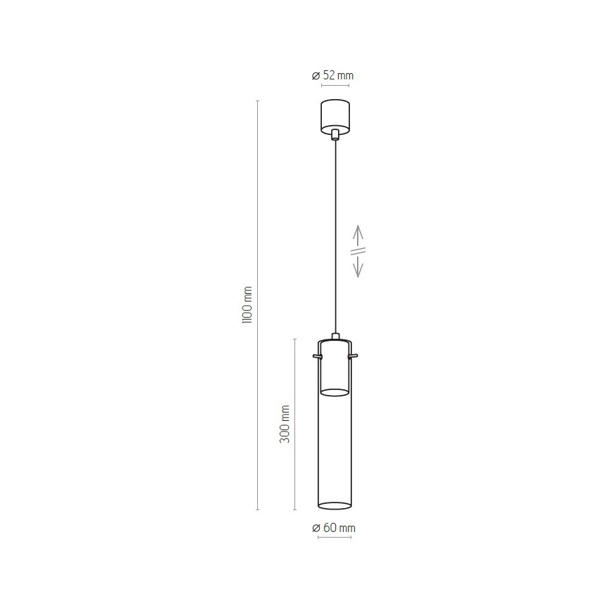 Suspension filaire LOOK GRAPHITE 1xGU10/10W/230V