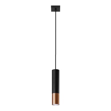 Suspension filaire LOOPEZ 1xGU10/10W/230V noir/cuivre