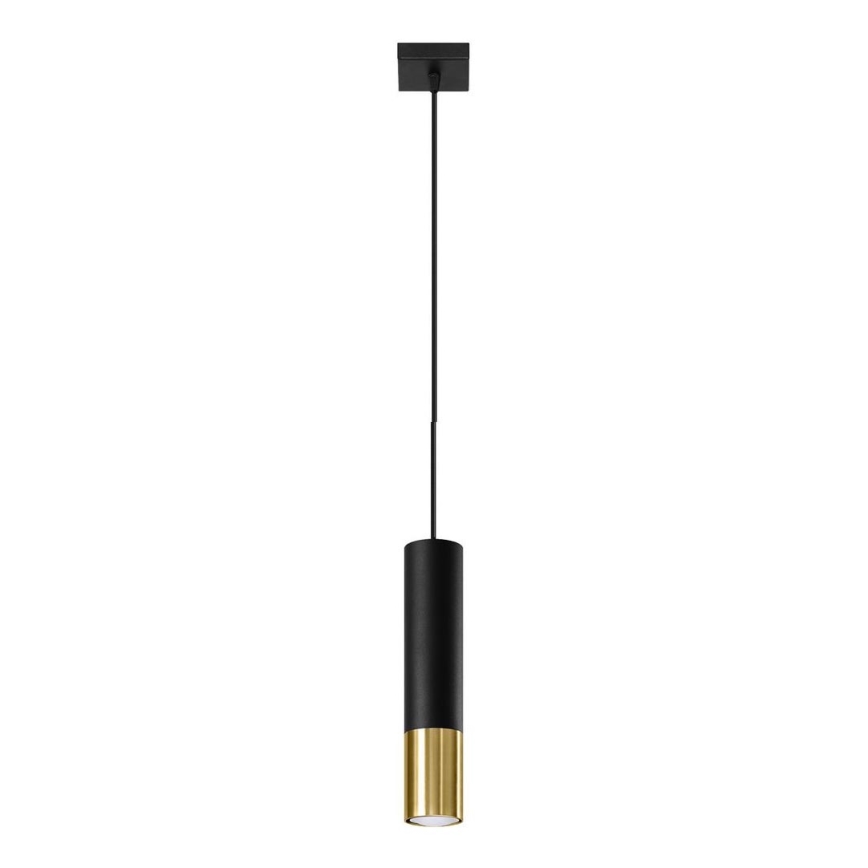 Suspension filaire LOOPEZ 1xGU10/40W/230V noire/dorée