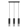 Suspension filaire LOOPEZ 3xGU10/10W/230V noir/chrome brillant