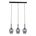 Suspension filaire LUGANO 3xE14/40W/230V gris