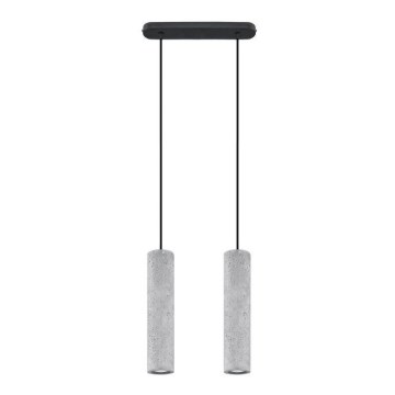 Suspension filaire LUVO 2xGU10/40W/230V béton/noir