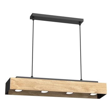 Suspension filaire MAISON 4xGU10/8W/230V marron/chêne