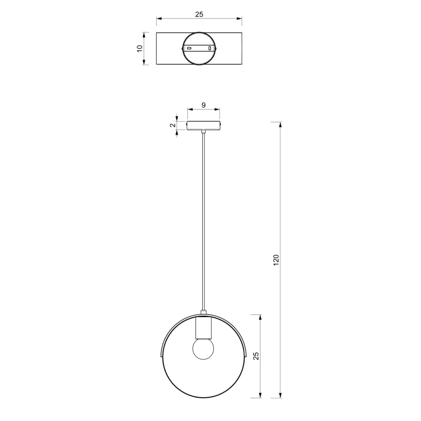 Suspension filaire MALM 1xE27/60W/230V