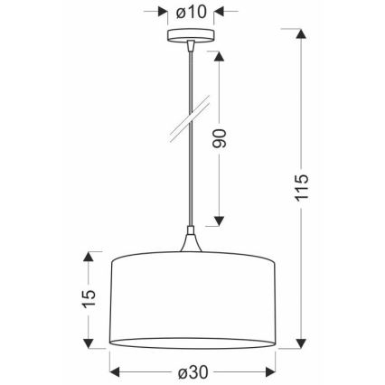 Suspension filaire MALOTO 1xE27/60W/230V vert