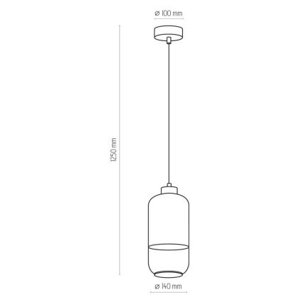 Suspension filaire MARCO 1xE27/60W/230V blanche