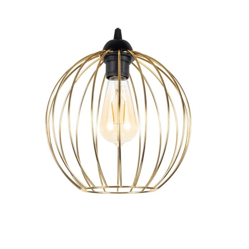 Suspension filaire MATT 1xE27/60W/230V noir/doré