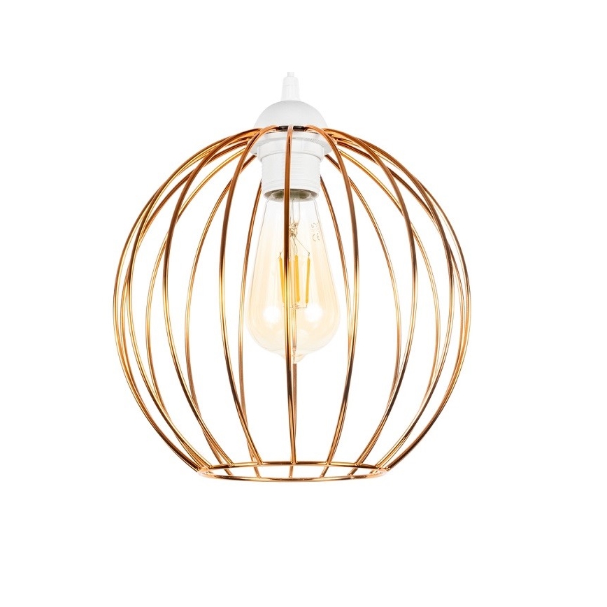 Suspension filaire MATT 2xE27/60W/230V araignée blanc/cuivre