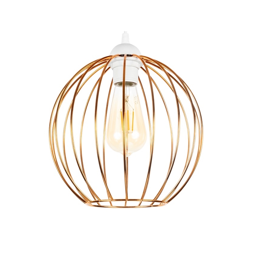 Suspension filaire MATT 2xE27/60W/230V blanc/cuivre