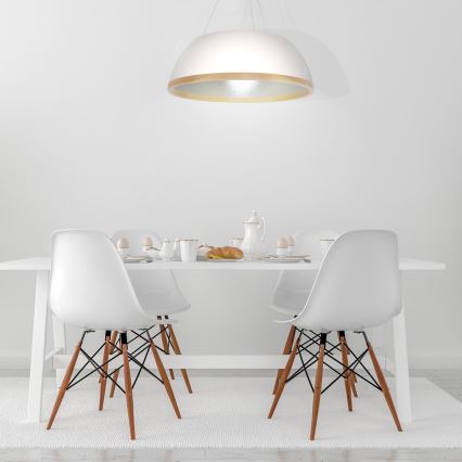 Suspension filaire MAXIM 3xE27/60W/230V blanche