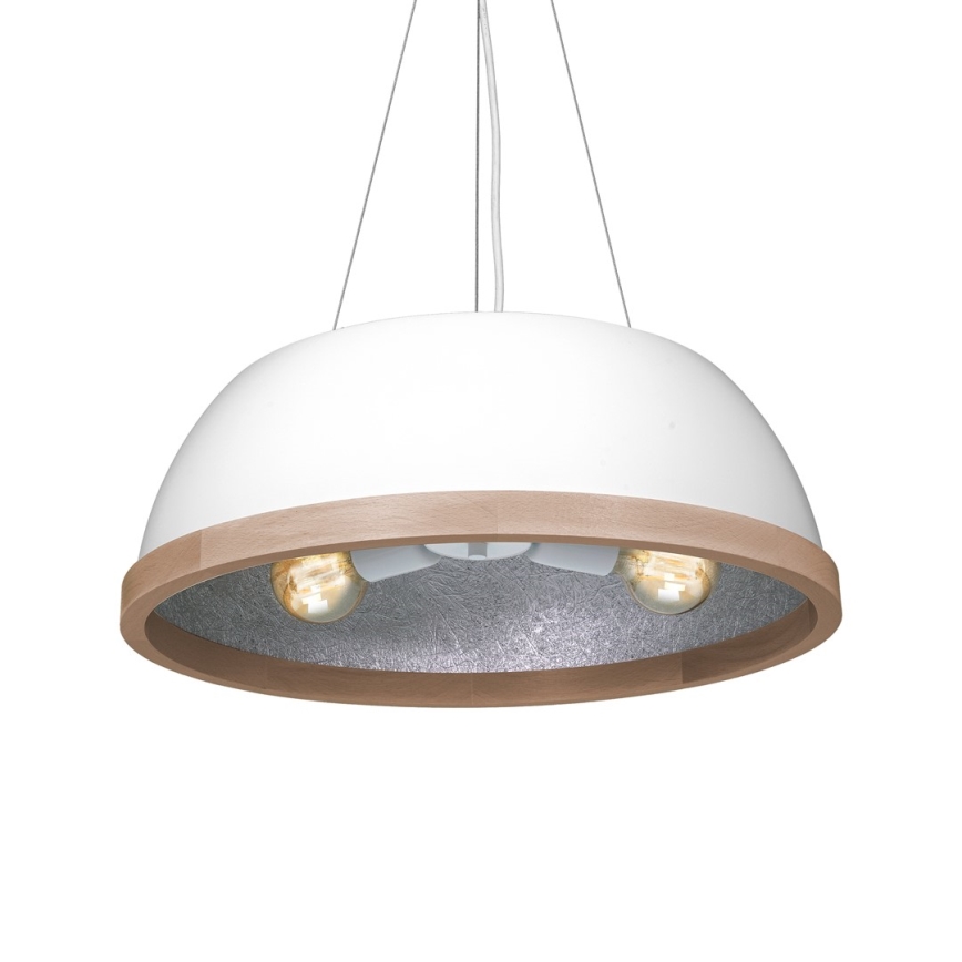 Suspension filaire MAXIM 3xE27/60W/230V blanche