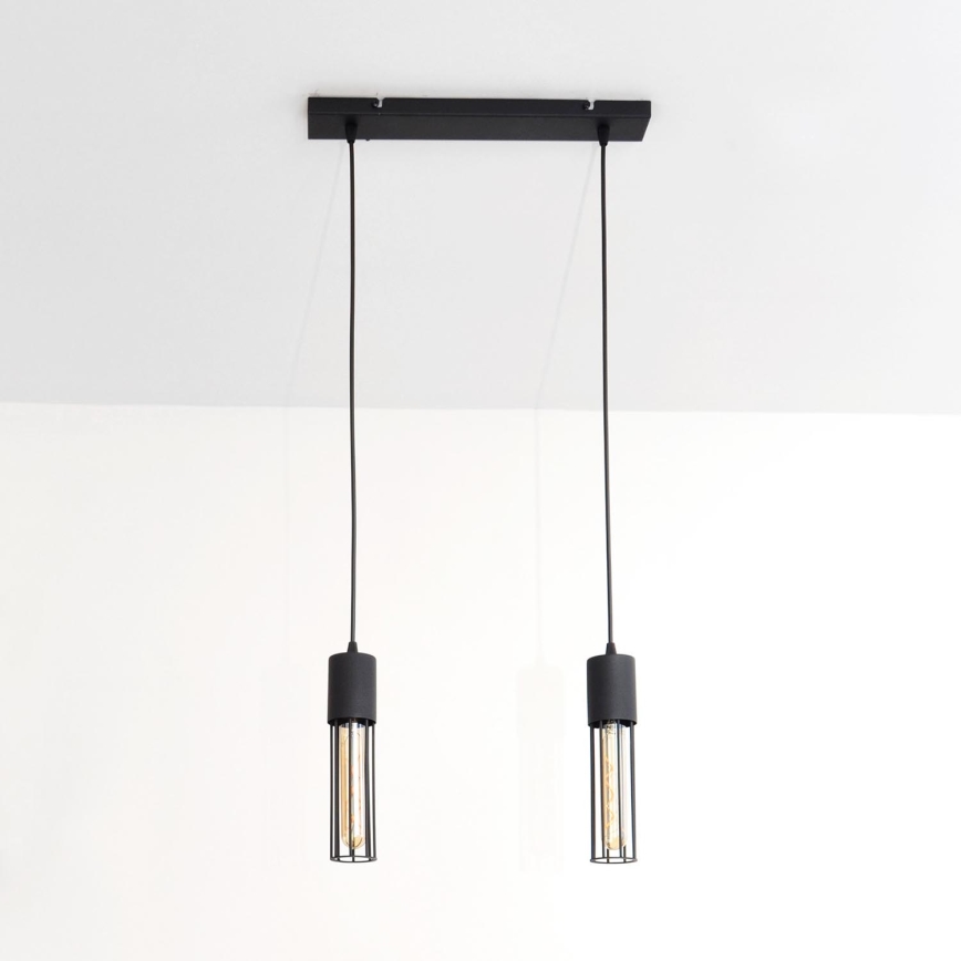 Suspension filaire MELODY 2xE27/15W/230V noir