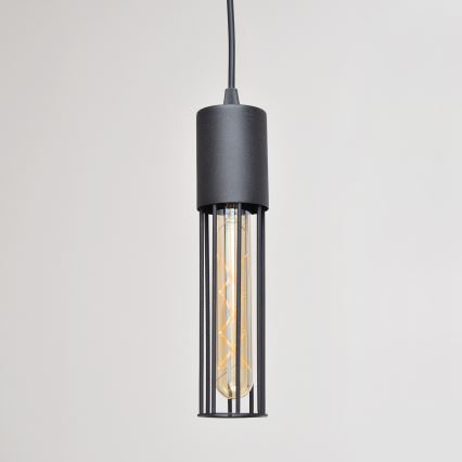 Suspension filaire MELODY 2xE27/15W/230V noir