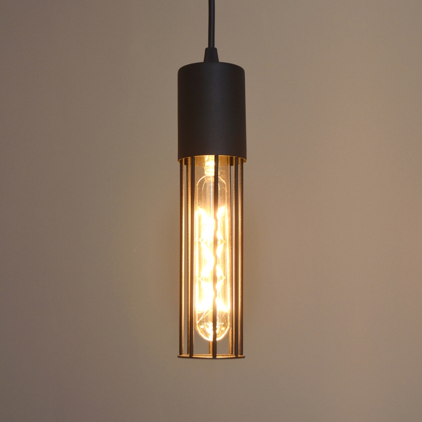 Suspension filaire MELODY 2xE27/15W/230V noir